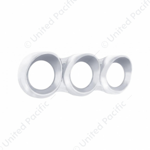 3 Gauge Cluster Bezel With Visor For Peterbilt (2005 & Older)- Horizontal