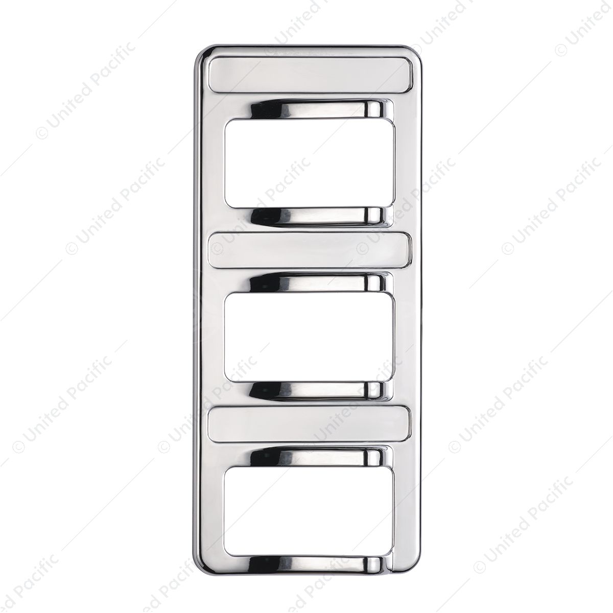 Chrome 3-Rocker Switch Cover For Peterbilt 579 (2012-2019) & 567 (2014-2019)- 3 Switches