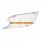 Chrome Air Intake Grille W/Reflector LED Light For 2012-2021 Peterbilt 579 (Driver) - Amber LED/Clea