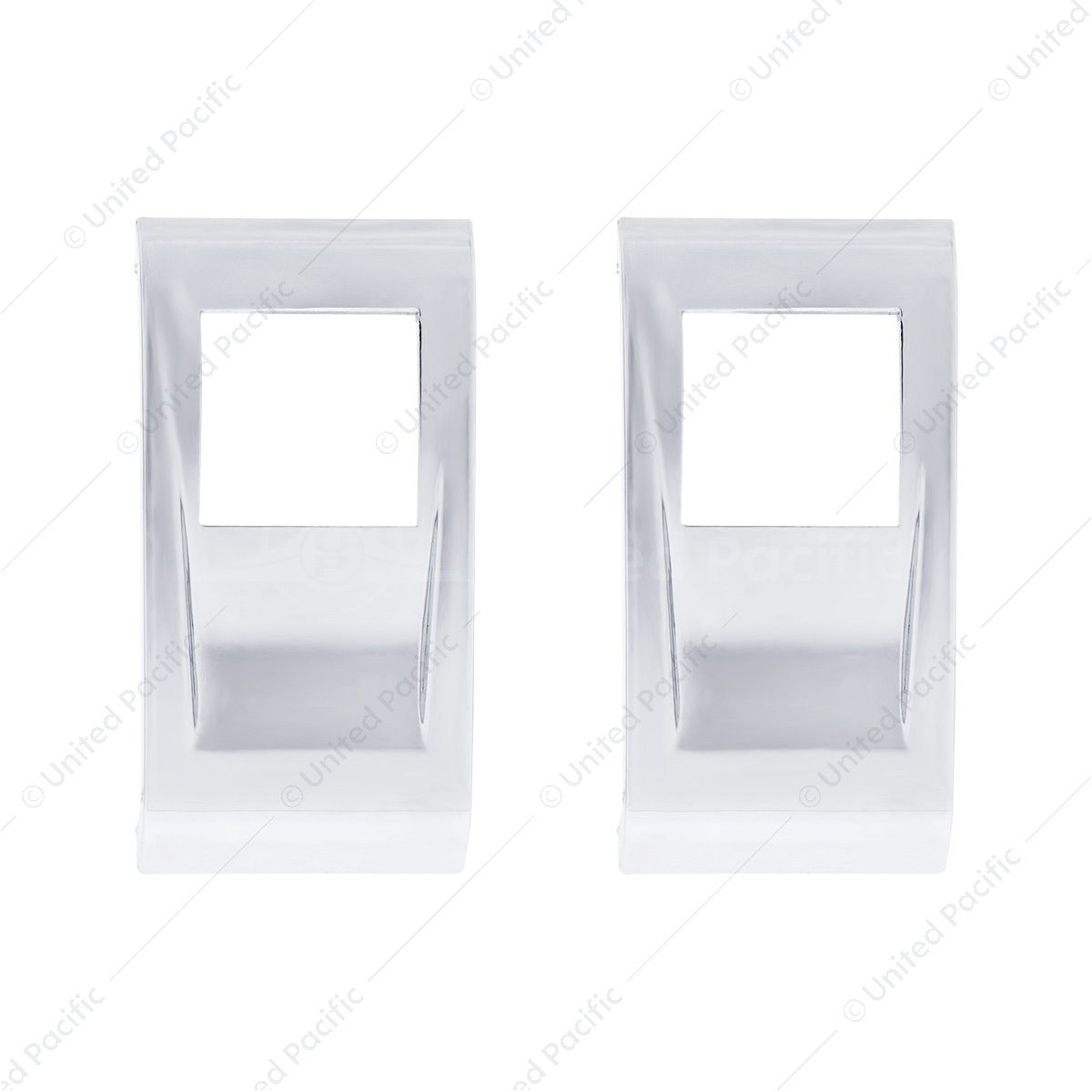 Chrome Plastic Rocker Switch Cover For 2022-2026 Peterbilt 579 (Pair)