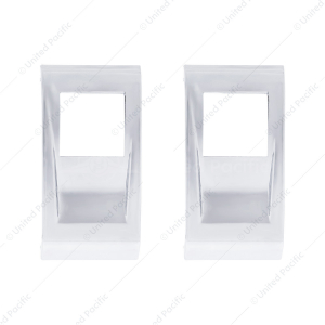 Chrome Plastic Rocker Switch Cover For 2022-2025 Peterbilt 579 (Pair)