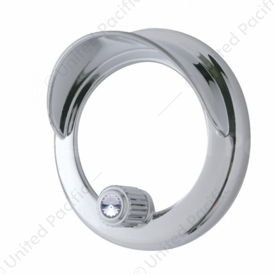 Clock Bezel With Visor For Freightliner Century/Coronado/Columbia - Clear Crystal