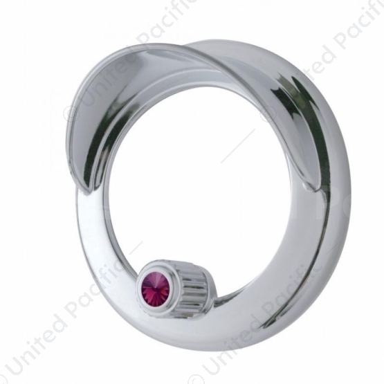 Clock Bezel With Visor For Freightliner Century/Coronado/Columbia - Purple Crystal