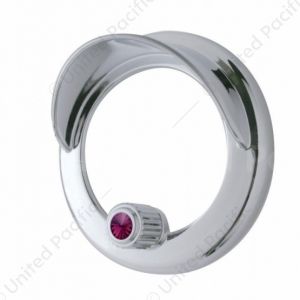 Clock Bezel With Visor For Freightliner Century/Coronado/Columbia - Purple Crystal