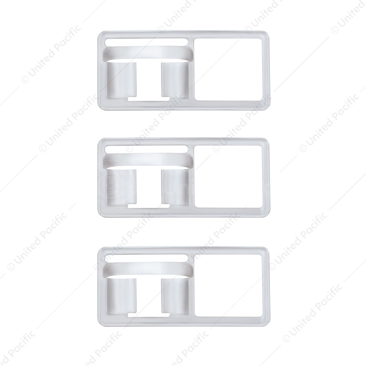 Chrome Toggle Switch Trim For Freightliner - Old Style (Card of 3)