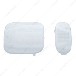 Dome Light Lens 2-Piece Set For 2006+ Freightliner Columbia And Coronado - Clear