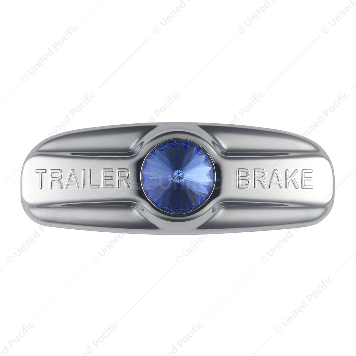 Trailer Brake Cover W/Crystal For Freightliner Century 1996-2011, Columbia 2001-2017- Blue Crystal