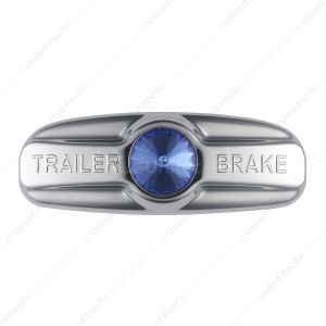 Trailer Brake Cover W/Crystal For Freightliner Century 1996-2011, Columbia 2001-2017- Blue Crystal