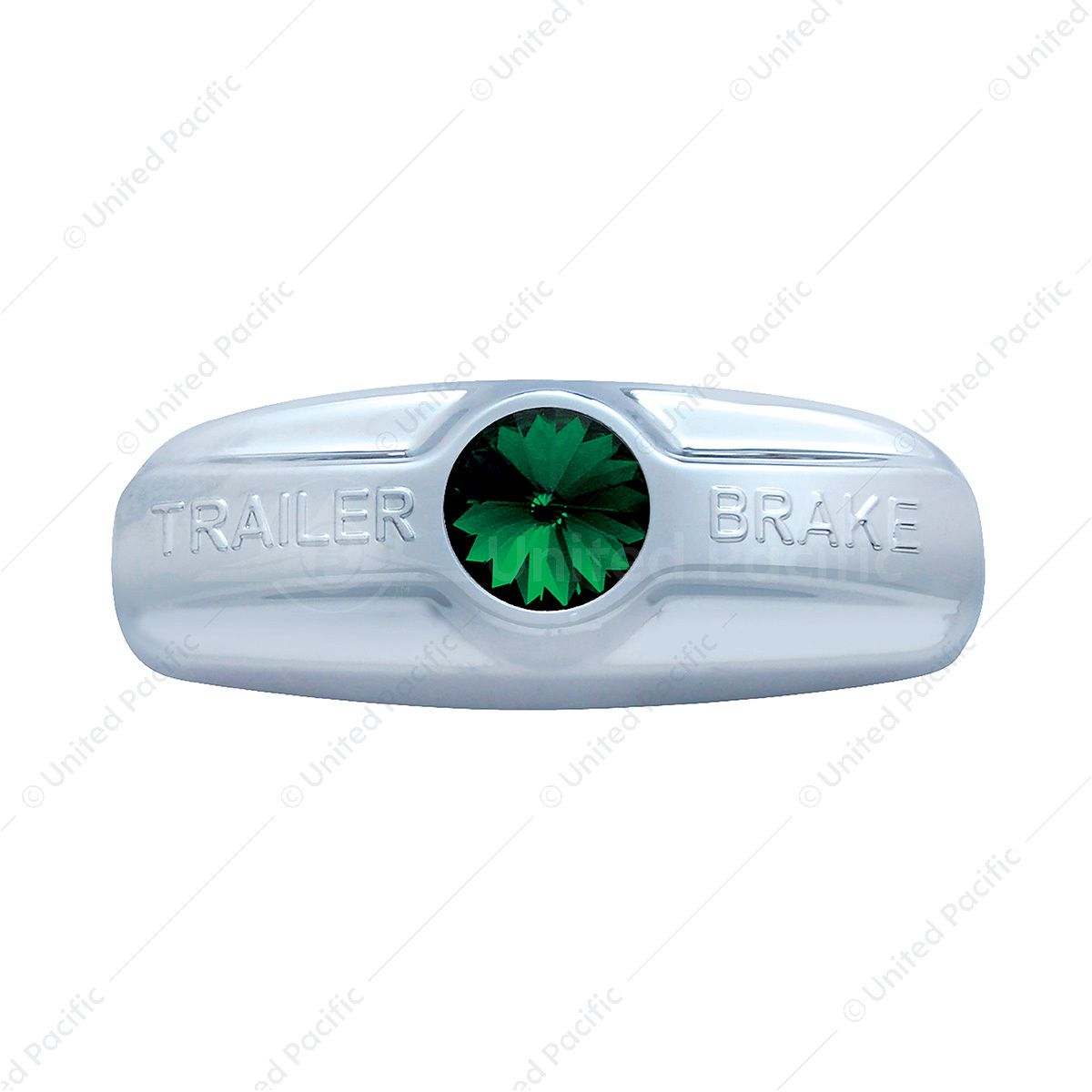 Trailer Brake Cover W/Crystal For Freightliner Century 1996-2011, Columbia 2001-2017- Green Crystal