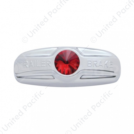 Trailer Brake Cover W/Crystal For Freightliner Century 1996-2011, Columbia 2001-2017- Red Crystal