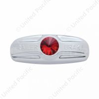 Trailer Brake Cover W/Crystal For Freightliner Century 1996-2011, Columbia 2001-2017- Red Crystal