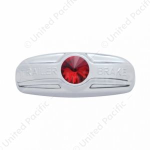 Trailer Brake Cover W/Crystal For Freightliner Century 1996-2011, Columbia 2001-2017- Red Crystal