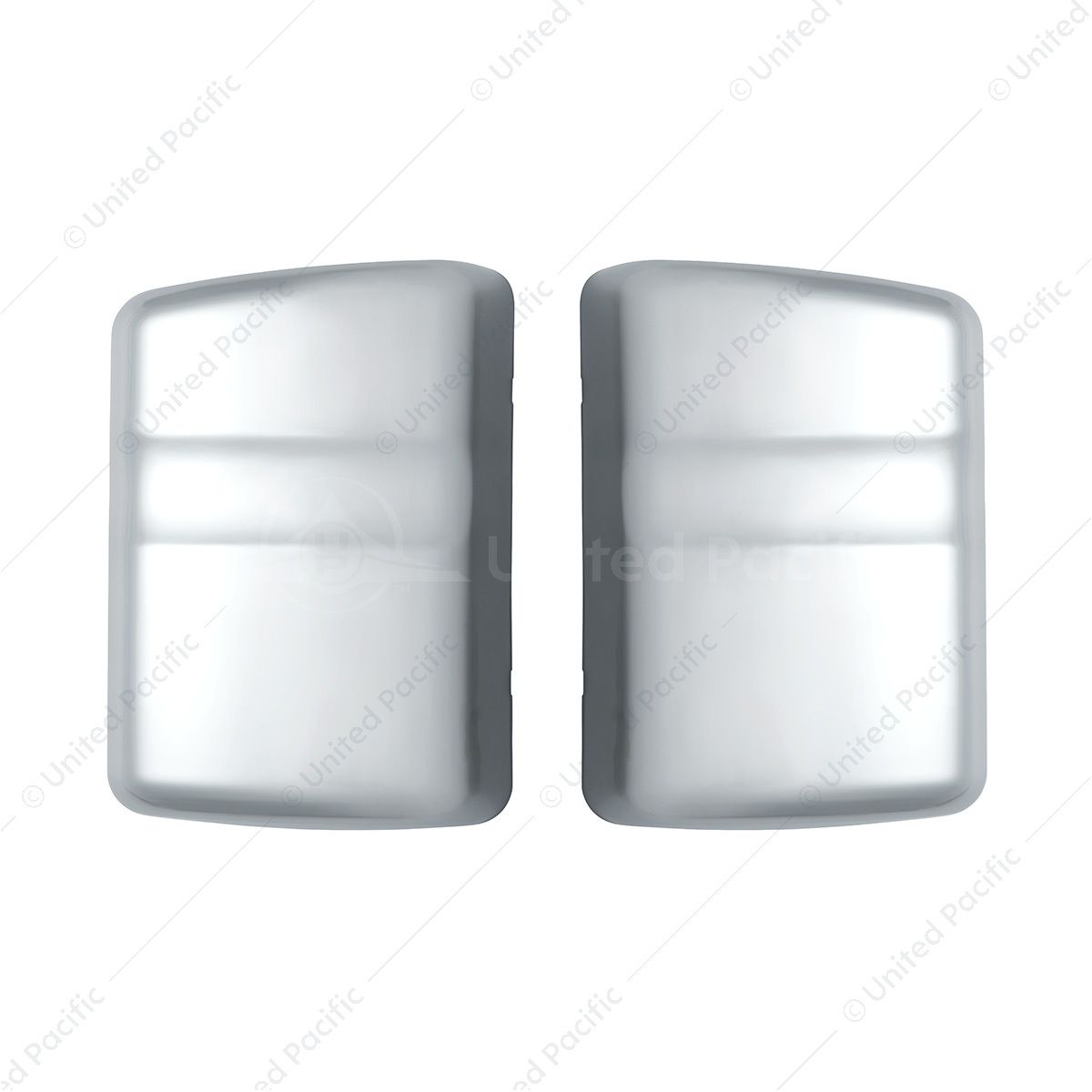 Chrome Plastic Bottom Mirror Post Covers For 2000-2010 International  9200I/9400I/9900I (Pair)