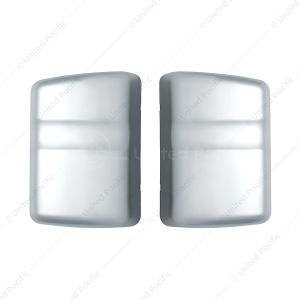 Chrome Plastic Bottom Mirror Post Covers For 2000-2010 International  9200I/9400I/9900I (Pair)