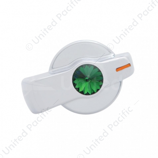 A/C Knob (Newer Model) With Green Crystal For 2005-2010 Freightliner