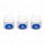A/C Slider Control Knob With Blue Crystal For Freightliner (3-Pack)