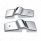 Chrome Plastic Bottom Mirror Post Cover Set For 1996-2010 Freightliner Century (Pair)