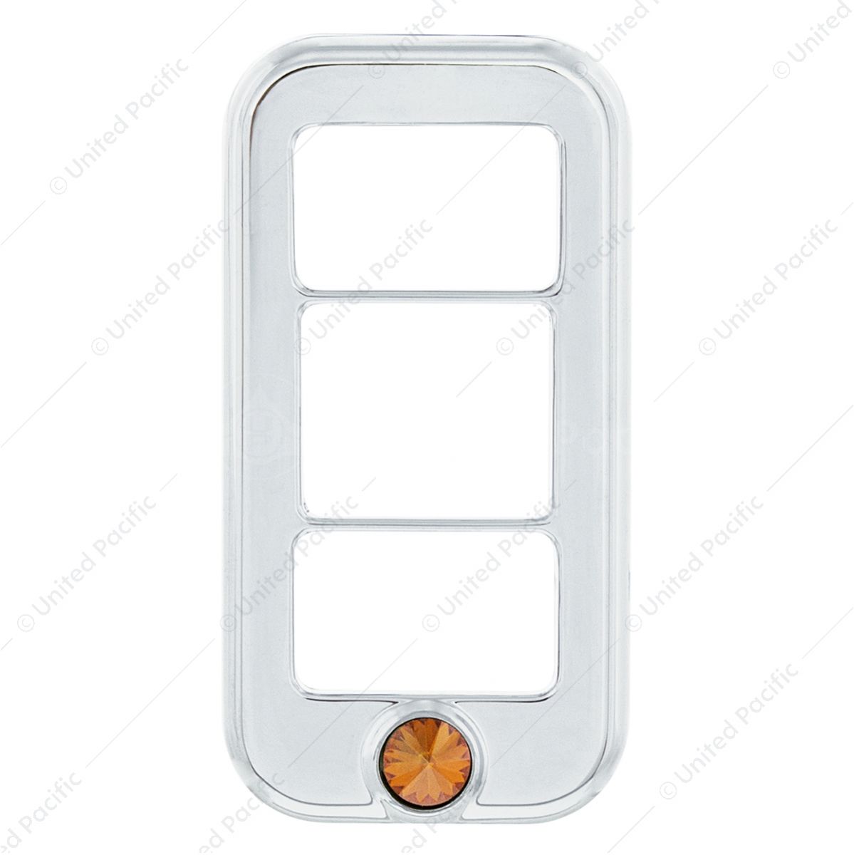 Rocker Switch Cover With 3 Openings & Copper Crystal For Freightliner (3-Pack)
