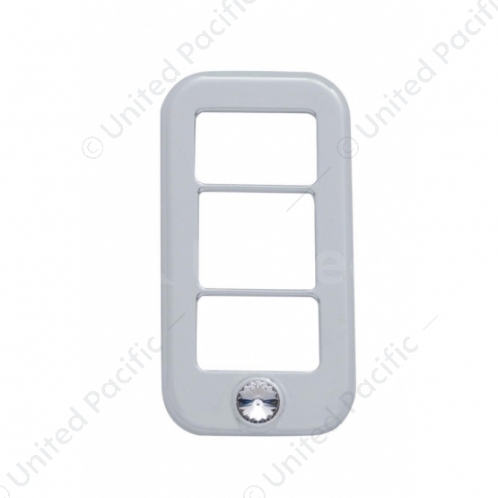 Rocker Switch Cover With 3 Openings & Clear Crystal For Freightliner (3-Pack)
