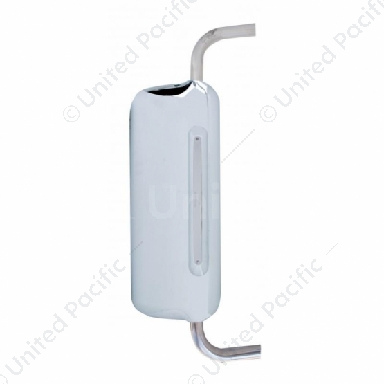 Mirror Cover With 14 LED 12" Light Bar For 2005+ Freightliner  (Passenger) - Amber LED/Chrome Lens