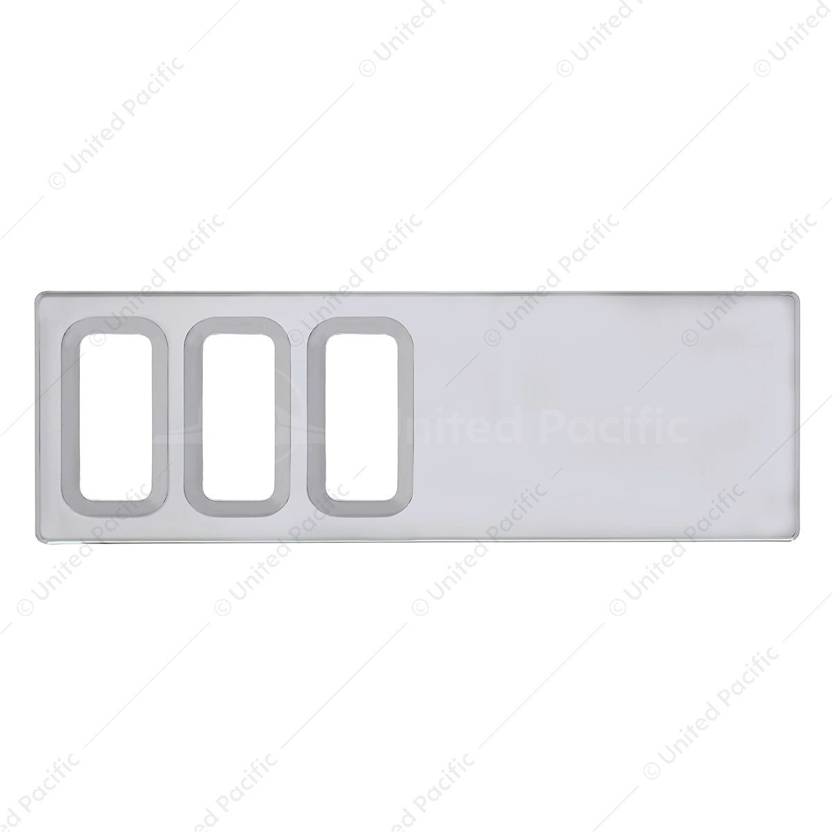 Chrome Plastic Dash Switch Panel Cover For International - 3 Openings