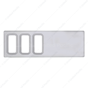 Chrome Plastic Dash Switch Panel Cover For International - 3 Openings