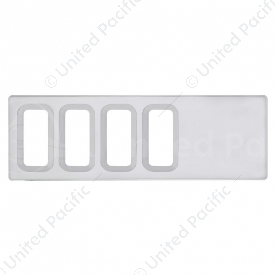 Chrome Plastic Dash Switch Panel Cover For International - 4 Openings