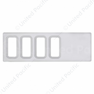 Chrome Plastic Dash Switch Panel Cover For International - 4 Openings