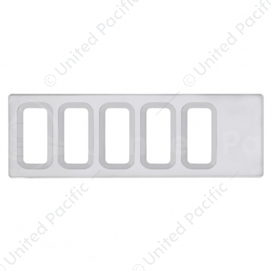 Chrome Plastic Dash Switch Panel Cover For International - 5 Openings