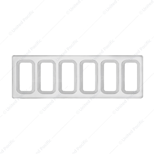 Chrome Plastic Dash Switch Panel Cover For International - 6 Openings