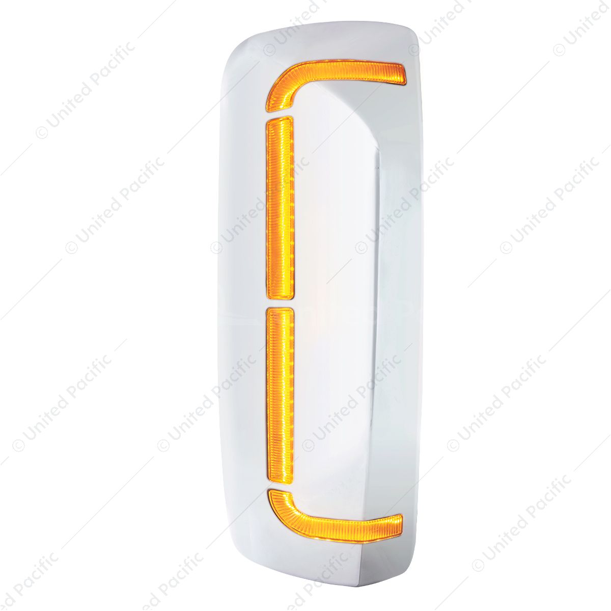 59 LED Chrome Mirror Cover With Sequential LED For 2012-2024 Volvo VNL - Passenger