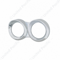 Small 2 Gauge Cluster Bezel With Visor For 2008-2017 Freightliner Cascadia - Horizontal