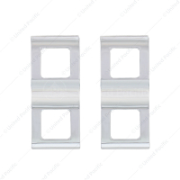 Chrome Plastic Switch Covers - 2 Openings (Card of 2)