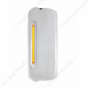 Mirror Cover With 24 Amber LED 12" GloLight For 2005+ Freightliner Century/Columbia- Driver-Amber Le