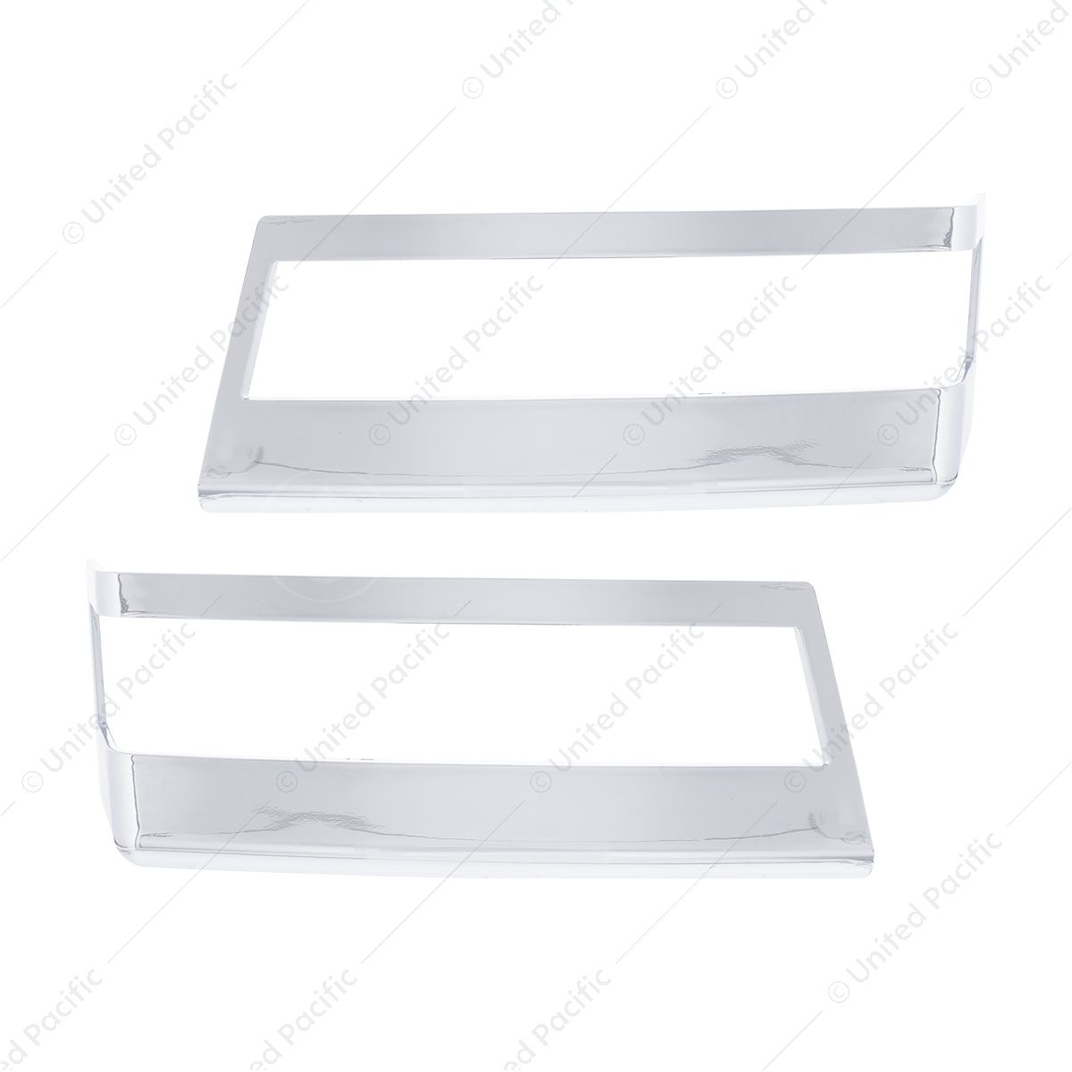 Chrome Plastic Turn Signal Bezels For 2018-2026 Freightliner Cascadia (Pair)