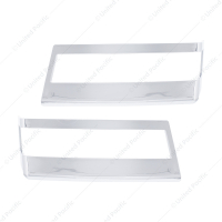 Chrome Plastic Turn Signal Bezels For 2018-2025 Freightliner Cascadia (Pair)