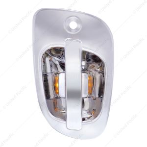 6 Amber LED Chrome Door Handle Cover for 2008-2017 Freightliner Cascadia - Passenger
