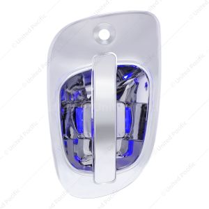 6 Blue LED Chrome Door Handle Cover for Freightliner - Driver
