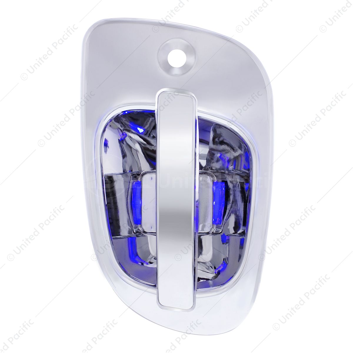 6 Blue LED Chrome Door Handle Cover for Freightliner - Passenger
