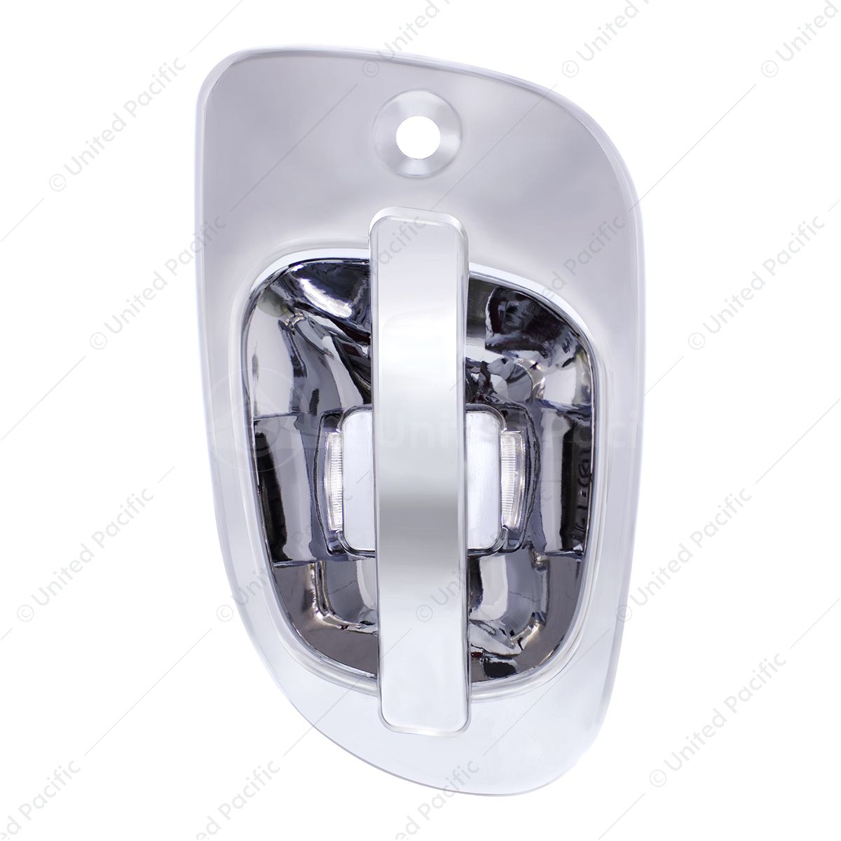 6 White LED Chrome Door Handle Cover for Freightliner - Passenger
