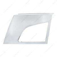 ABS Satin Silver Bumper Fog Light Hole Cover For 2018-2024 Volvo VNL - Driver