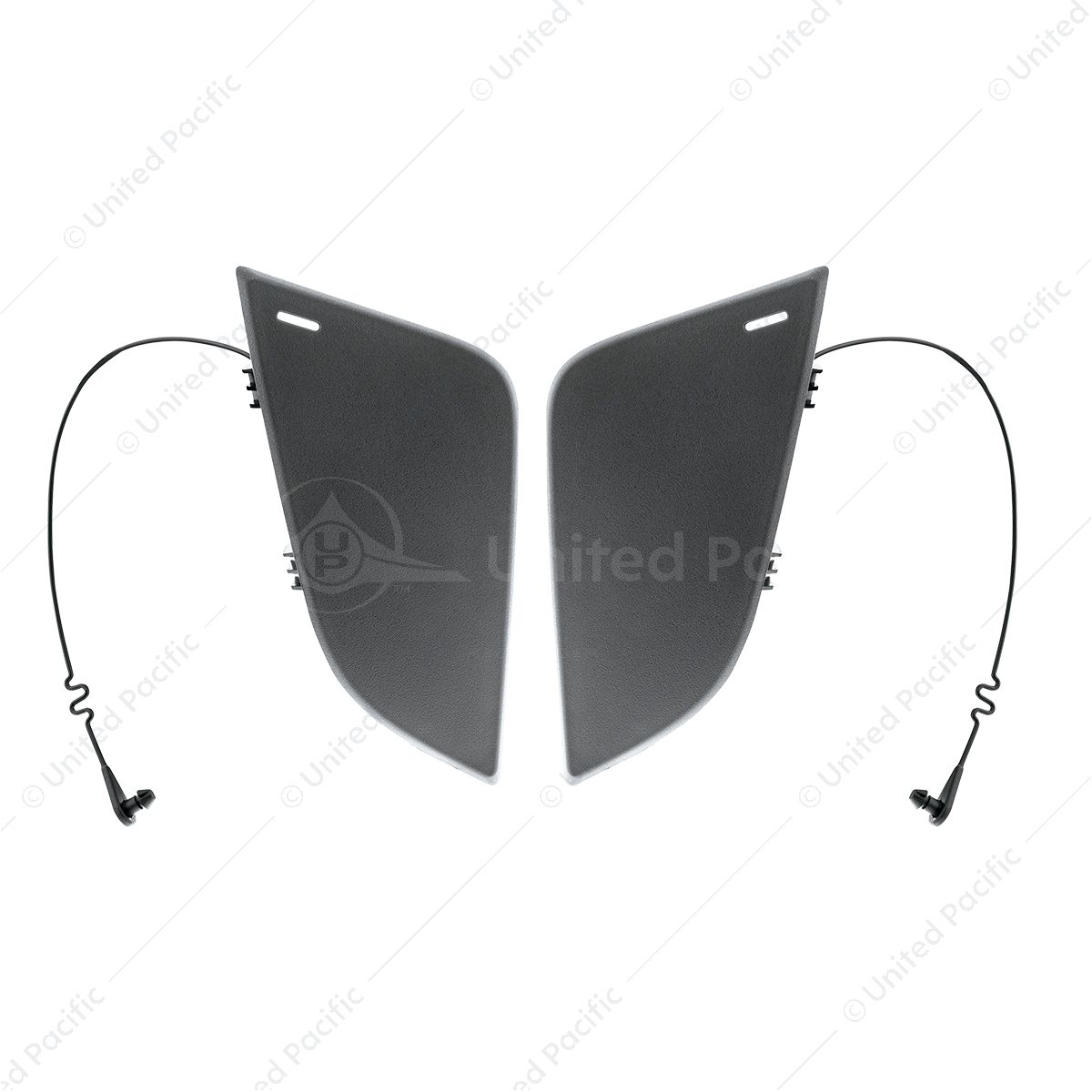 Black Tow Hook Access Covers For 2018-2024 Freightliner Cascadia (Pair)