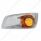 Fog Light Cover With 17 Amber LED Clear Style Reflector Light For 2007-17 KW T660- Driver -Amber Len
