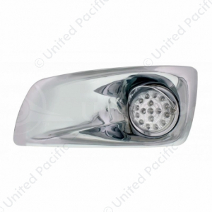 Fog Light Cover With Amber LED Hi/Lo Clear Style Reflector Light & Visor For 2007-2017 KW T660