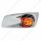 Fog Light Cover With 19 LED Watermelon Light & Visor For 2007-17 KW T660 (Driver) - Amber LED/ Amber