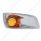 Fog Light Cover With 17 Amber LED Clear Style Reflector Light For 2007-17 KW T660- Passenger -Amber