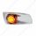 Fog Light Cover With 19 LED Reflector Light For 2007-2017 KW T660 (Passenger) - Amber LED/ Amber Len