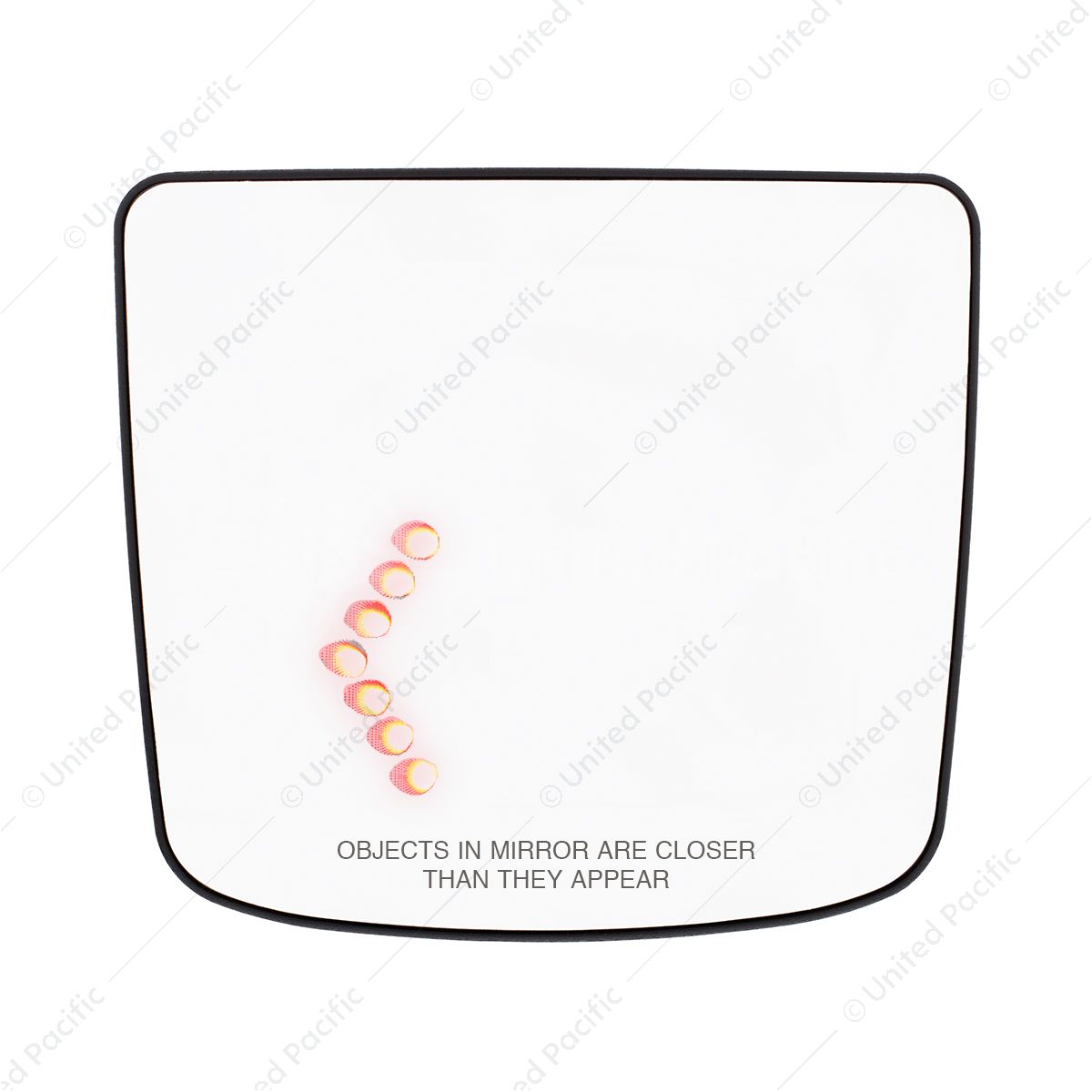 Heated Auxiliary Convex Mirror With LED Turn Signal For 2012-2017 Volvo VNL - Driver