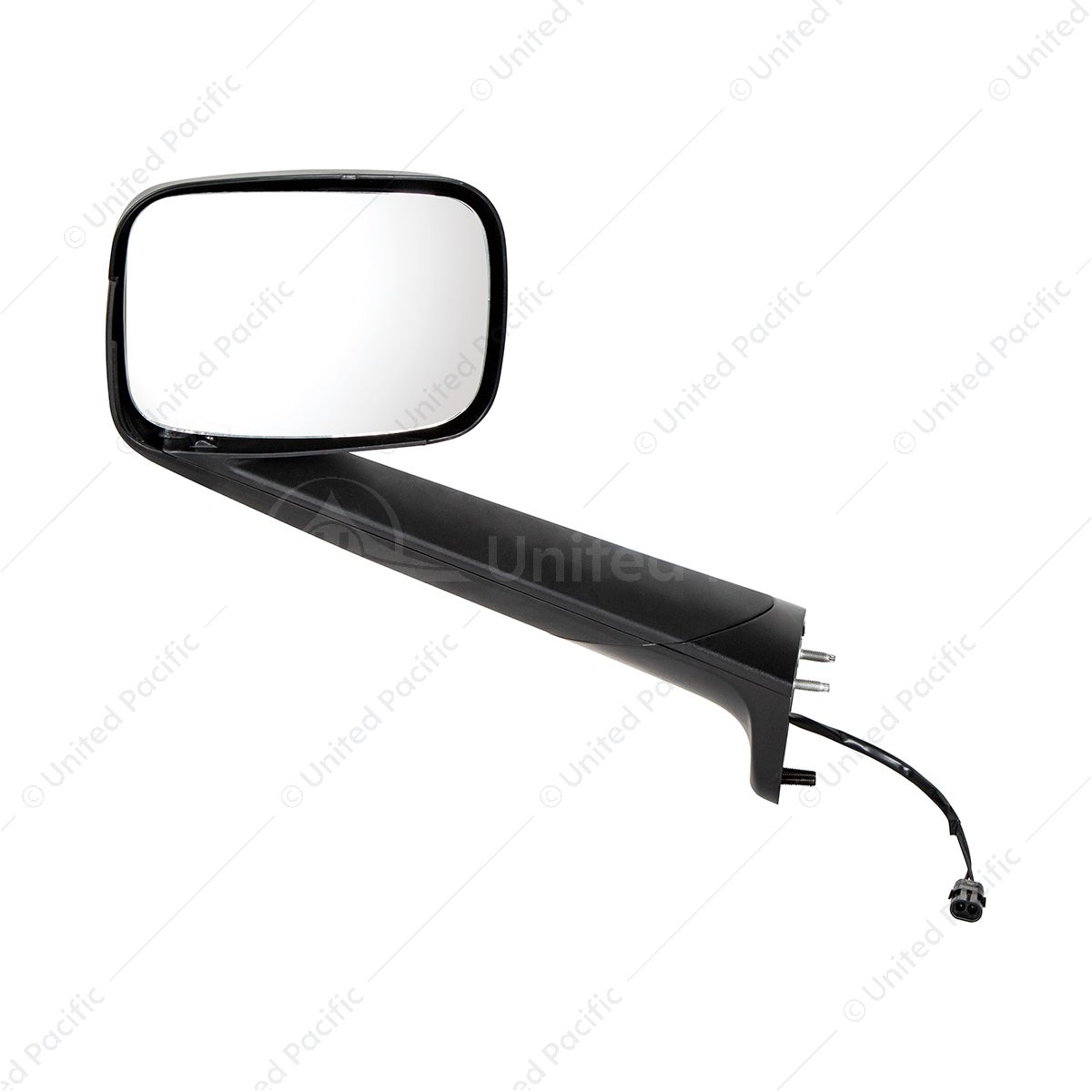 Black Hood Mirror With Heated Lens For 2018-2026 Freightliner Cascadia - Driver