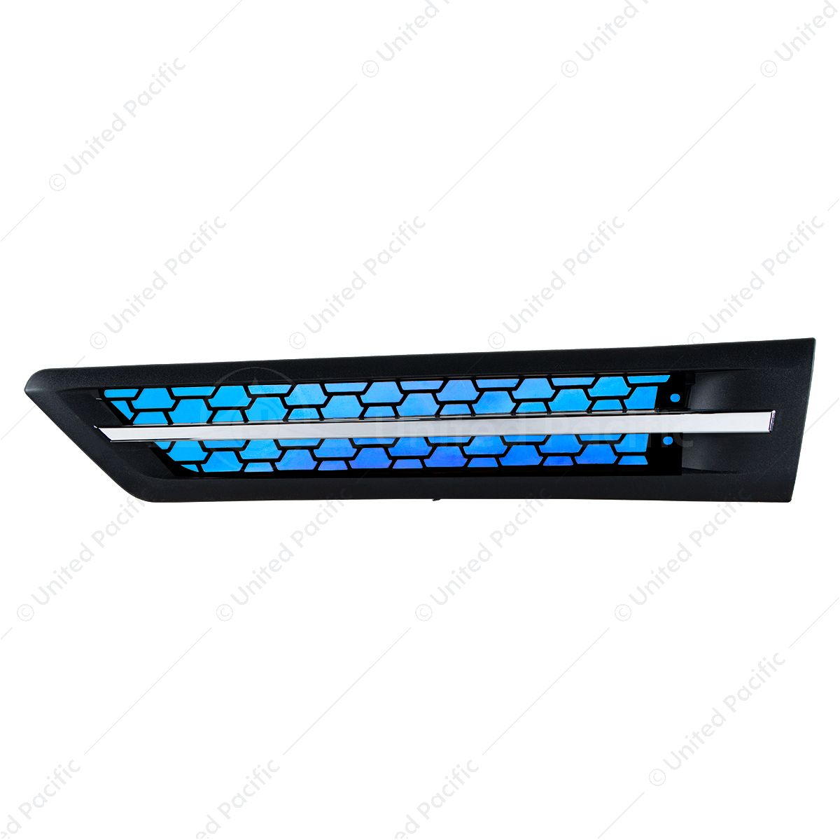 Hood Air Intake Grille With Blue LED For 2018-2024 Freightliner Cascadia 126 - Driver